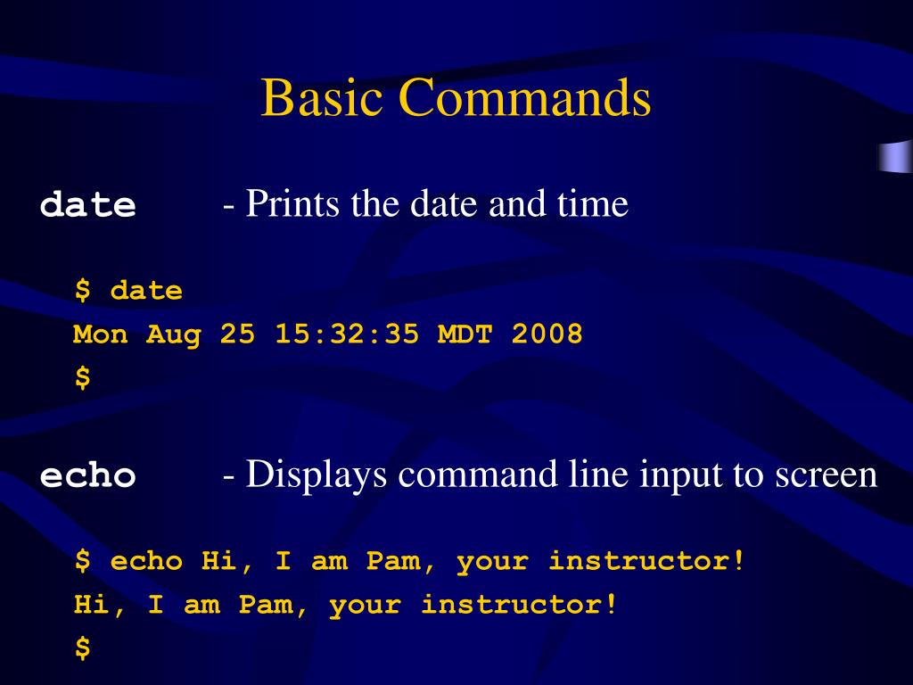 presentation programs' basic commands are found here
