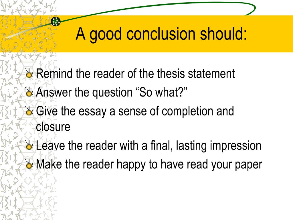 how to create a good conclusion
