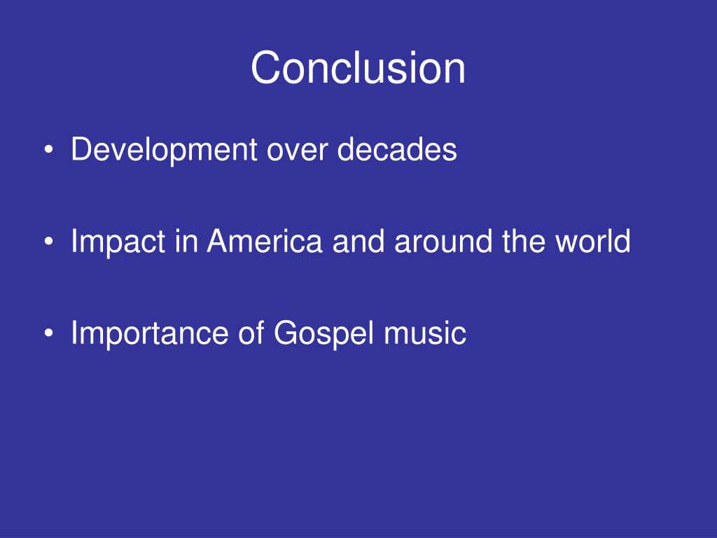 why is gospel music important essay