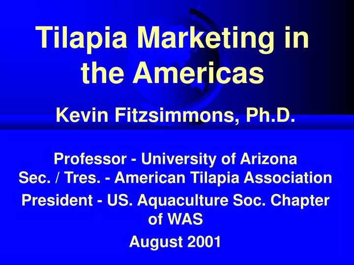 tilapia marketing in the americas n.