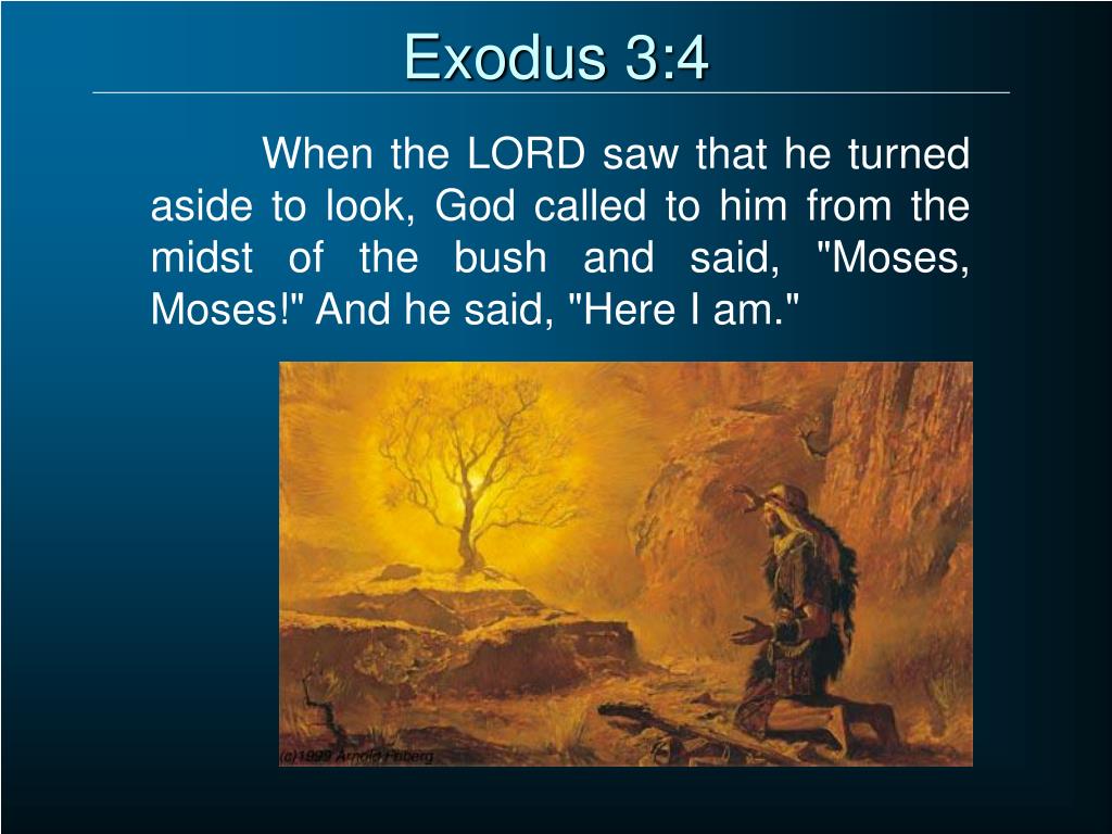 PPT EXODUS 3 PowerPoint Presentation Free Download ID 1079104