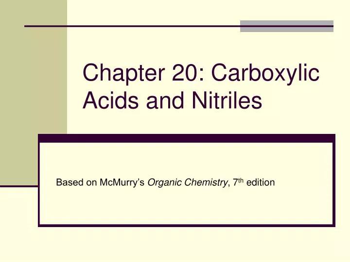 chapter 20 carboxylic acids and nitriles n.