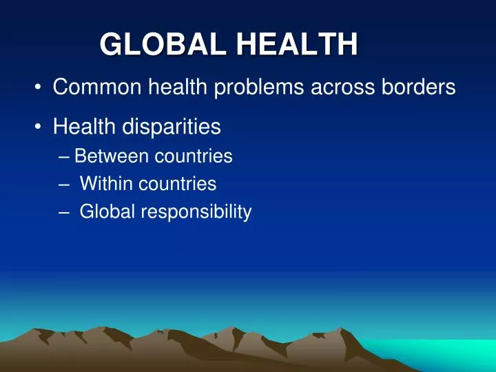 global health presentation topics