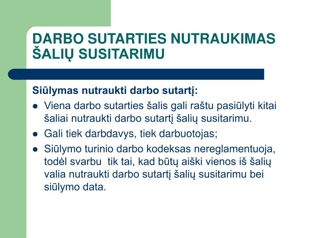 PPT - DARBO SUTARTI S PowerPoint Presentation, free download - ID:1080939