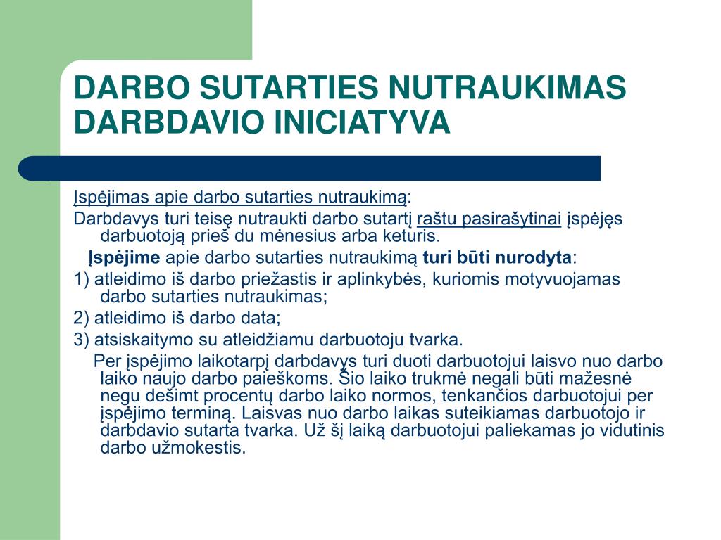 PPT - DARBO SUTARTI S PowerPoint Presentation, free download - ID:1080939