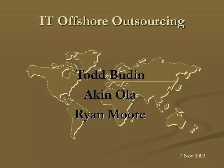 it offshore outsourcing n.