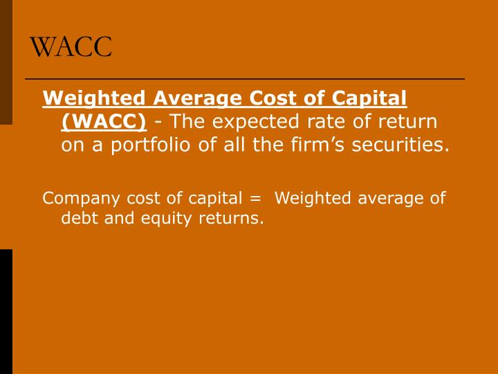 the cost of capital wacc Hi guys, this video will teach you a simple example how to calculate the wacc weighted average cost of capital thanks for learning wwwi-hate-mathcom. the cost of capital wacc Hi guys, this video will teach you a simple example how to calculate the wacc weighted average cost of capital thanks for learning wwwi-hate-mathcom.