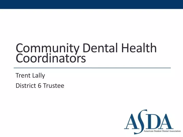 community dental health coordinators n.