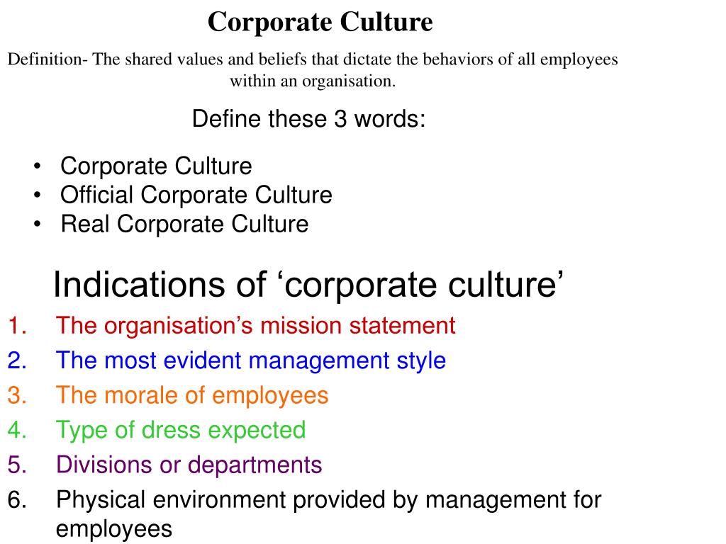 negative words to describe company culture