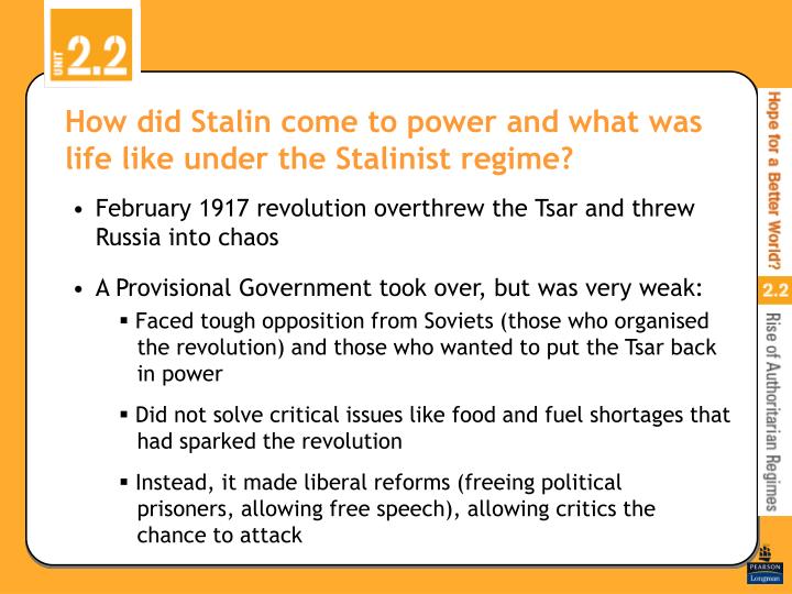 did stalin come to power in russia essay According to stalin, ‘other countries are 50 years ahead of russia we must make good this distance in 10 years’ the survival of russia relied on the transformation into a. did stalin come to power in russia essay According to stalin, ‘other countries are 50 years ahead of russia we must make good this distance in 10 years’ the survival of russia relied on the transformation into a.