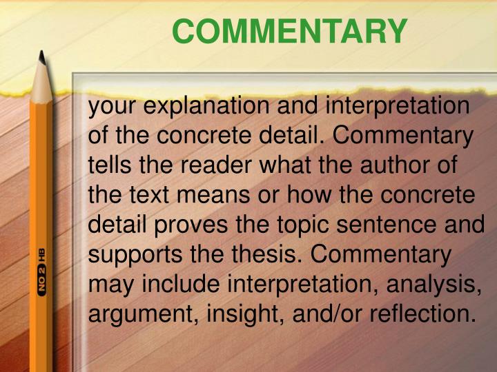 essay concrete detail and commentary Concrete detail and commentary sentence starters for essays lauridsen o magnum mysterium analysis essay related post of concrete detail and commentary. essay concrete detail and commentary Concrete detail and commentary sentence starters for essays lauridsen o magnum mysterium analysis essay related post of concrete detail and commentary.
