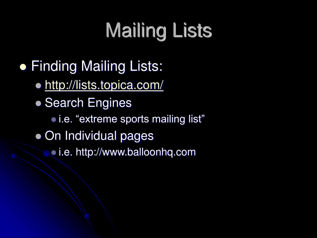 Ppt Mailing Lists And Newsgroups Powerpoint Presentation Free