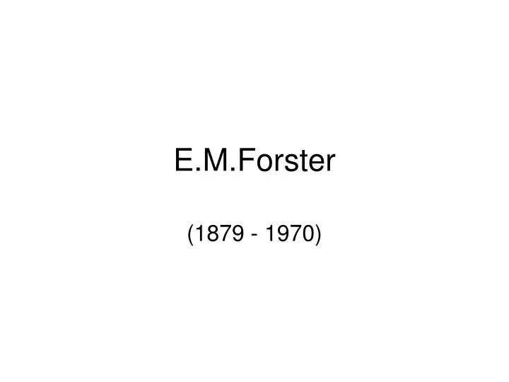 aspects of the novel by em forster