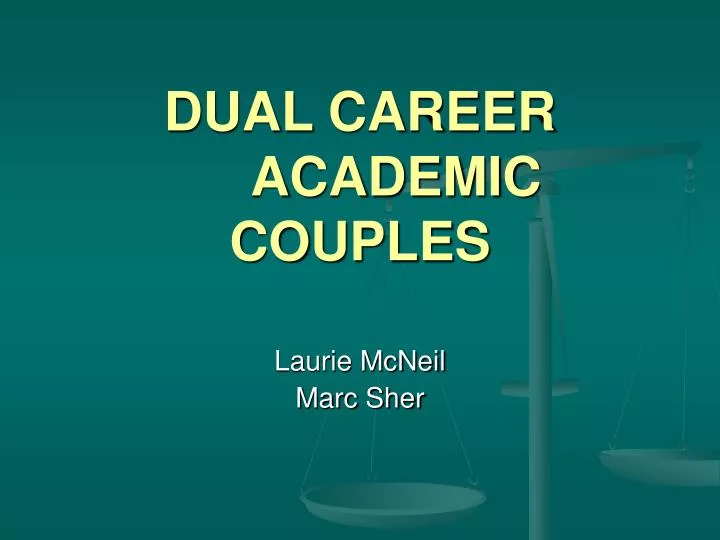 dual career academic couples n.