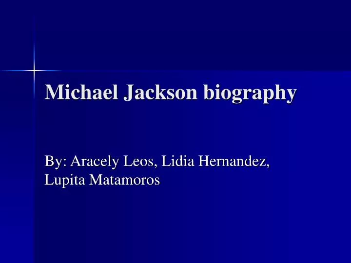michael jackson biography n.