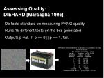 assessing quality diehard marsaglia 1995
