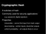 cryptographic hash