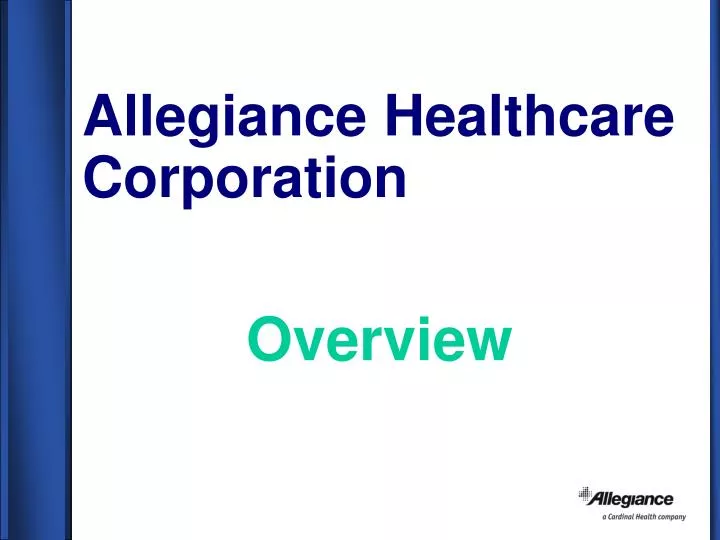 allegiance healthcare corporation n.