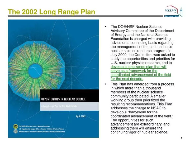 the 2002 long range plan n.