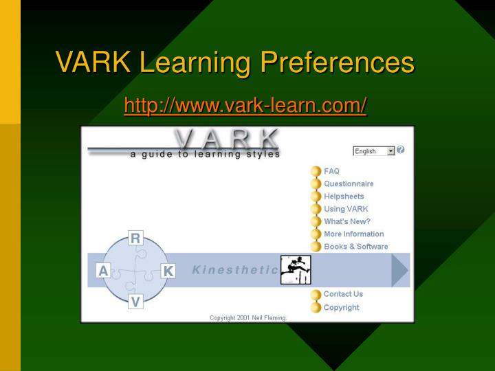 vark learning styles assignment