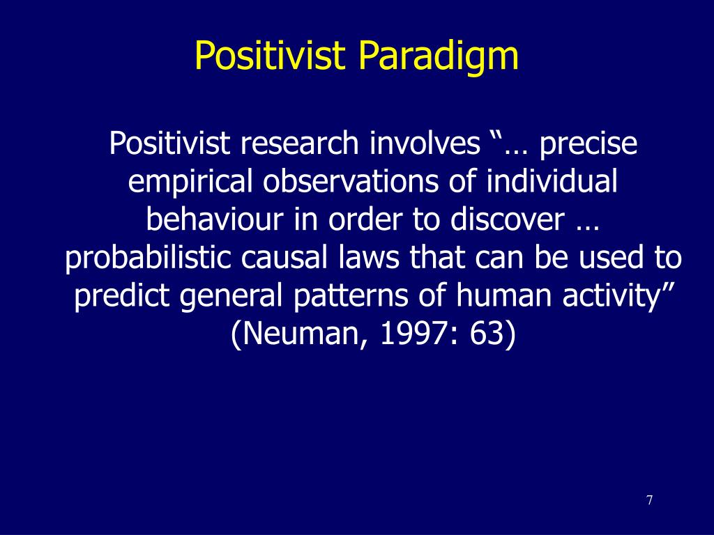 positivist paradigm qualitative research