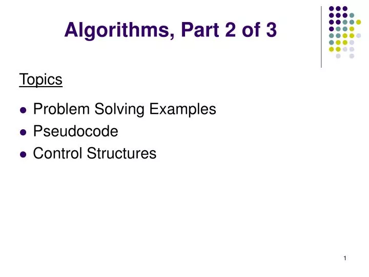 PPT - Algorithms, Part 2 of 3 PowerPoint Presentation, free download ...