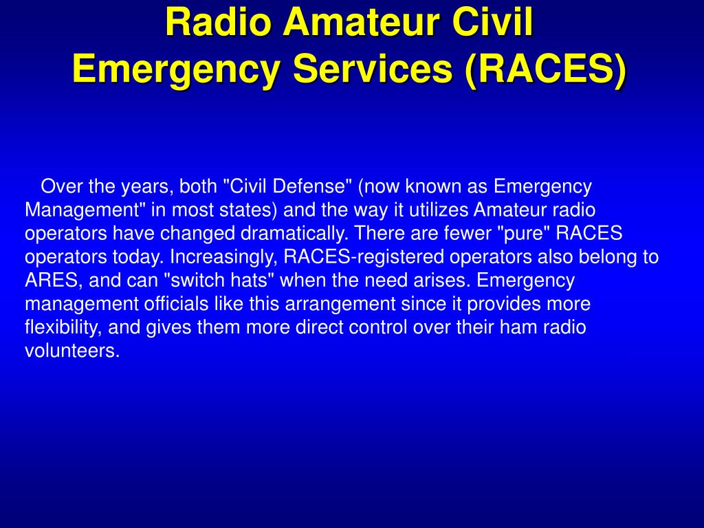 Radio Amateur Civil Emergency Service - R.A.C.E.S.