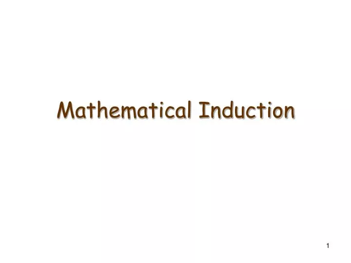 mathematical induction n.