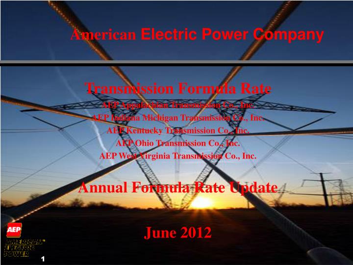 PPT American Electric Power Company PowerPoint Presentation, free