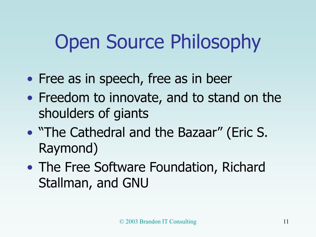 presentation on open source philosophy