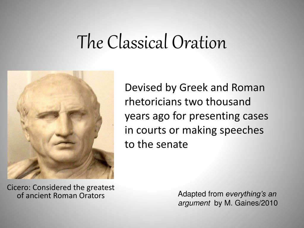 PPT The Classical Oration PowerPoint Presentation, free download ID