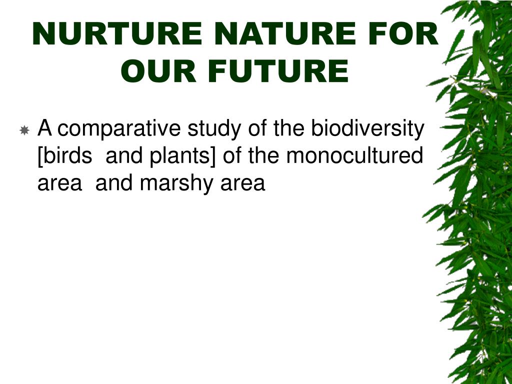 nurture nature for our future essay