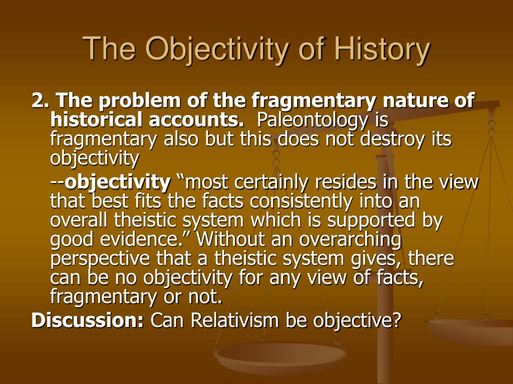 objectivity in history essay