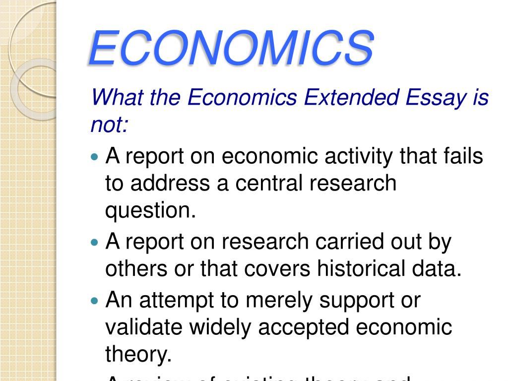 economics extended essay topics ib