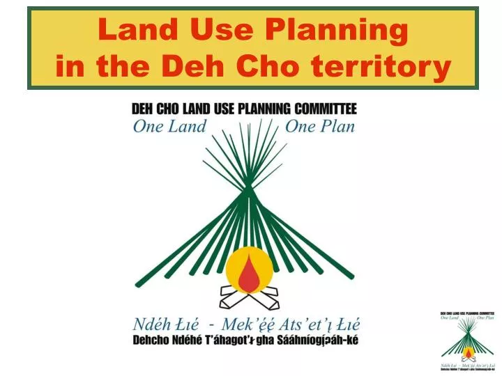 land use planning in the deh cho territory n.