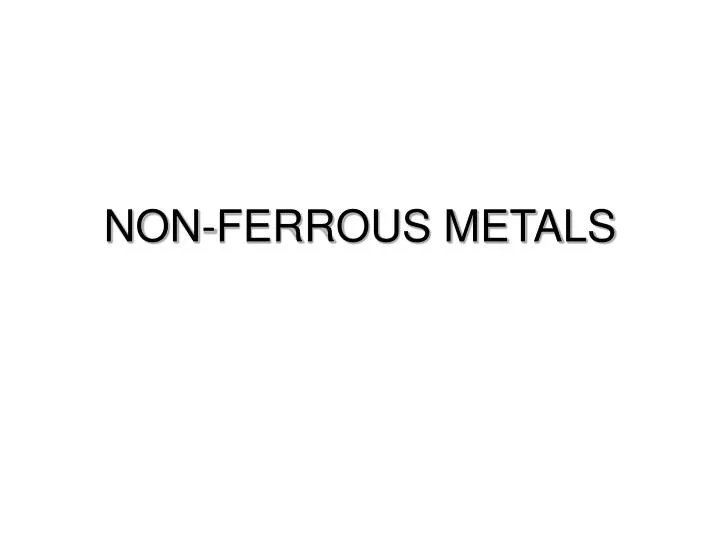 non ferrous metals n.