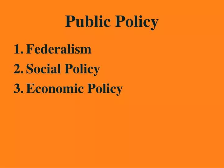 public policy n.
