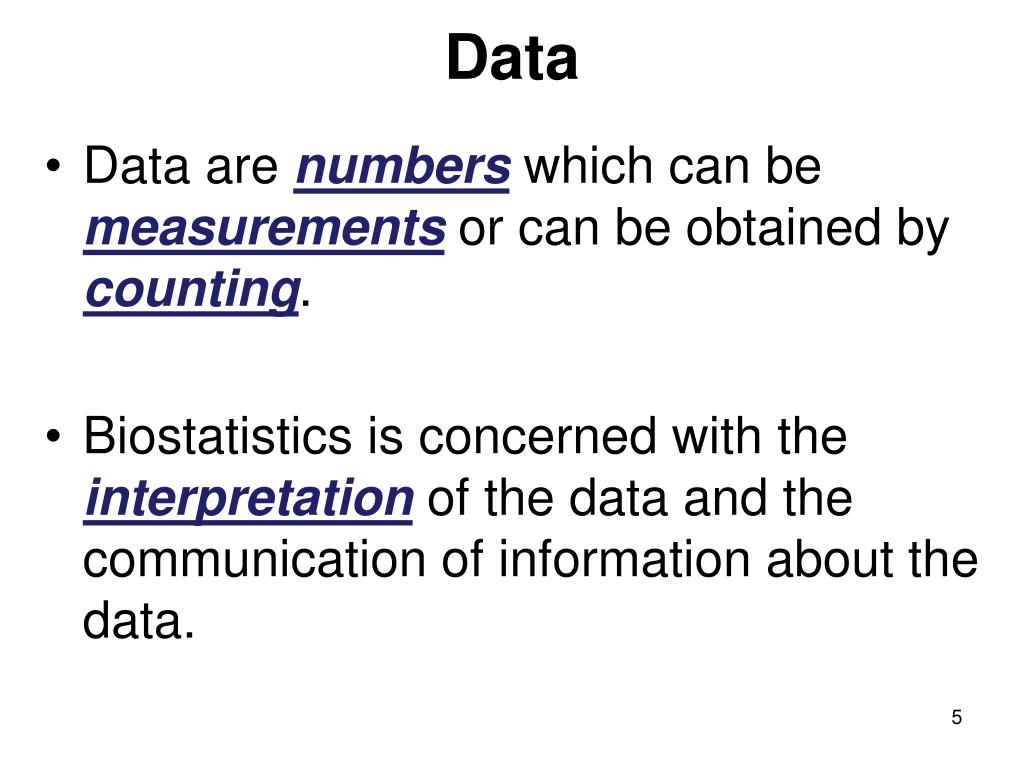 data presentation in biostatistics
