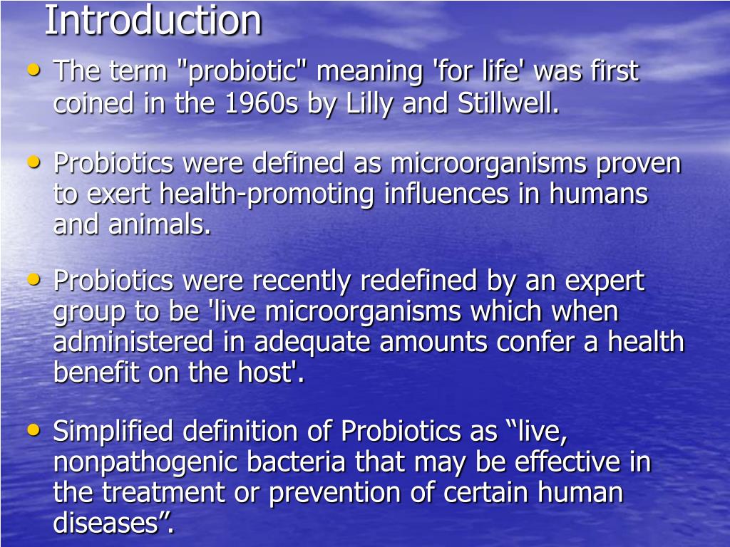 PPT - Probiotics: An overview and their role in inflammatory bowel ...