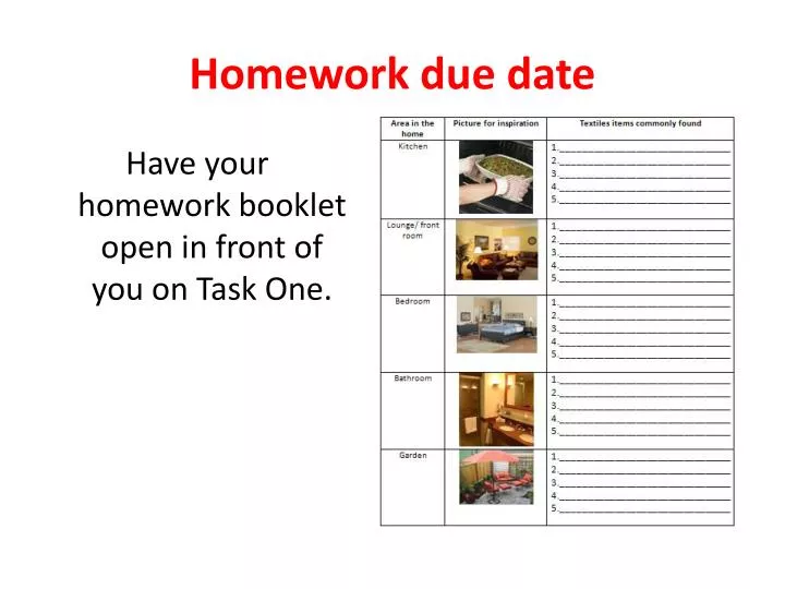 what is homework due