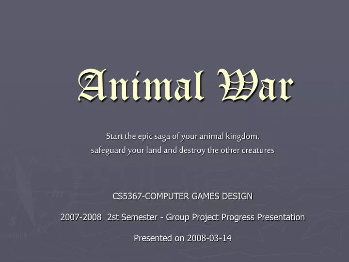 animal war n.