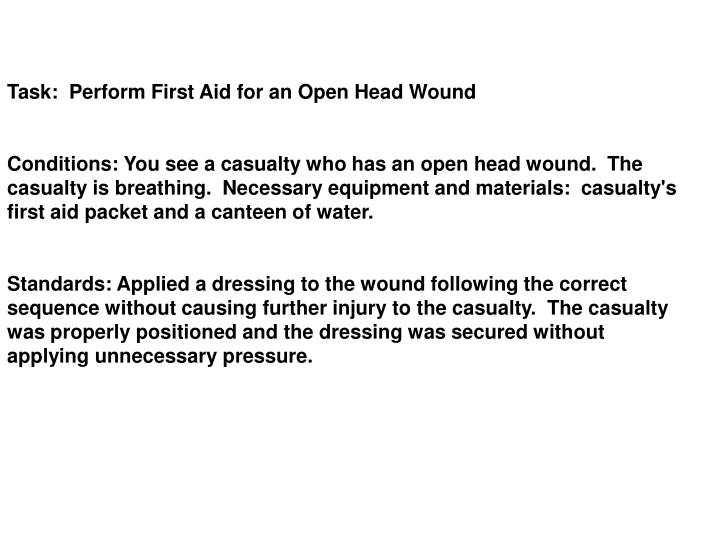 PPT Perform First Aid for an Open Head Wound PowerPoint Presentation