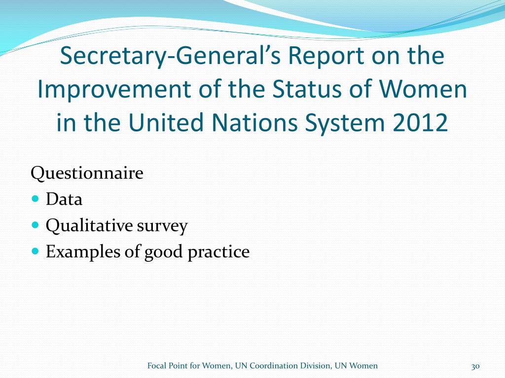 PPT - Representation of Women in the United Nations System PowerPoint ...