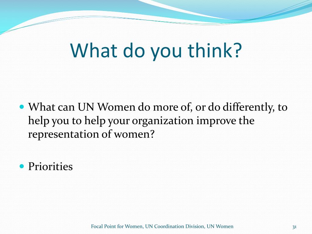 PPT - Representation of Women in the United Nations System PowerPoint ...
