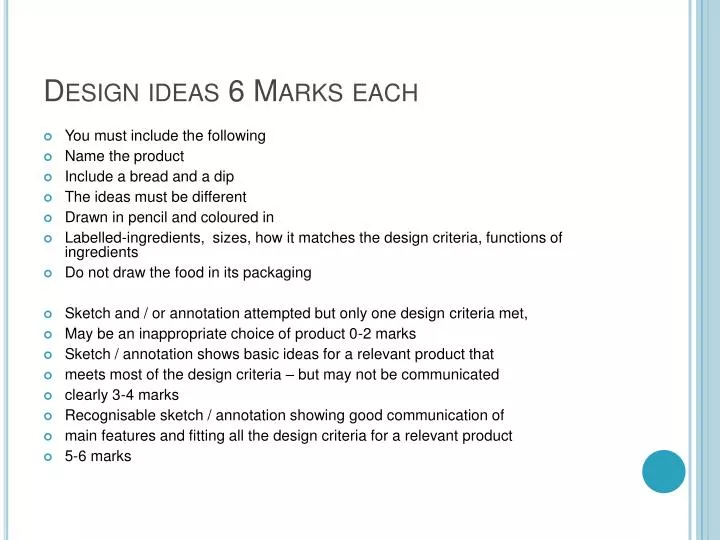 design ideas 6 marks each n.