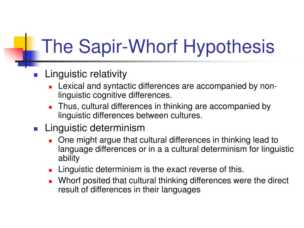 sapir whorf hypothesis disproved