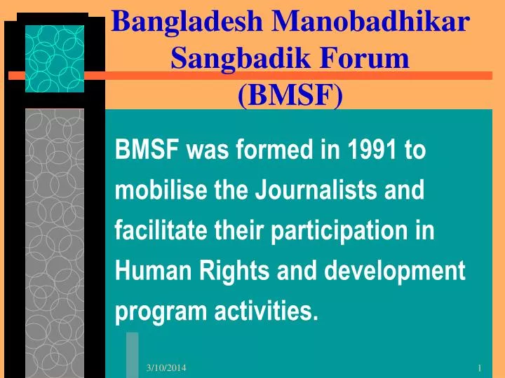 bangladesh manobadhikar sangbadik forum bmsf n.