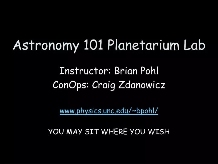 astronomy 101 planetarium lab n.