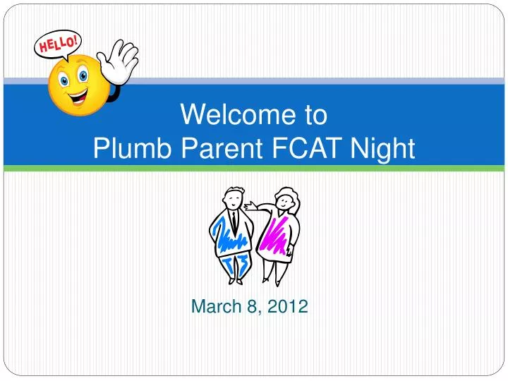 welcome to plumb parent fcat night n.