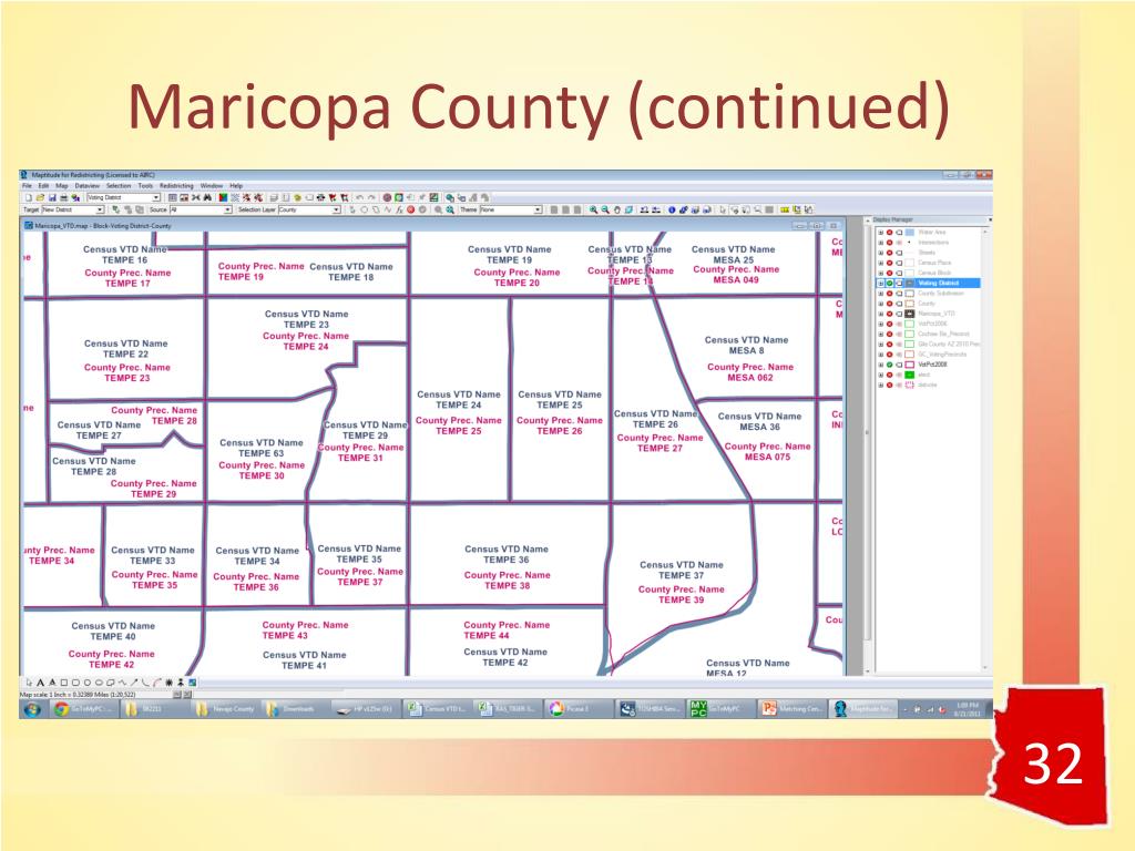 Ppt Matching Census Voting Tabulation Districts Vtd To Arizona